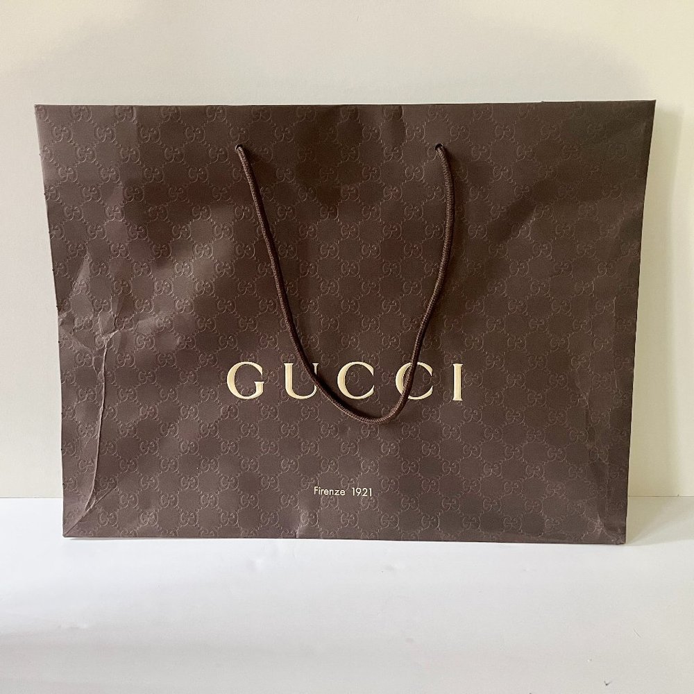 Gucci Embossed GG Monogram Empty Shopping Bag